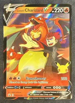 Lance's Charizard V SWSH133 - Pokemon TCG Black Star Promo Celebrations NM - Image 1