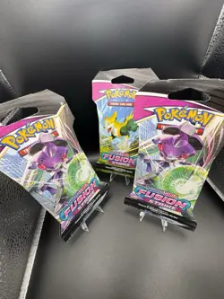 Pokemon TCG Fusion Strike Sleeved Booster Pack / Blister Pack Set Of 3 Sealed - Image 1