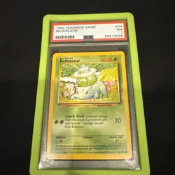 1999 Pokemon Game Base Set 44 Bulbasaur PSA 7 - Image 1