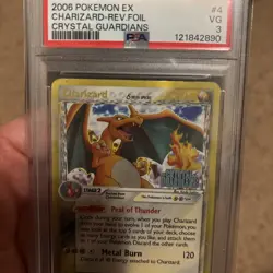 Pokemon Charizard EX Crystal Guardians Reverse Holo Rare #4 PSA 3 - Image 5