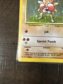 Hitmonchan Base Set 7/102 Holo Unlimited Holo Rare Pokemon TCG - Image 4