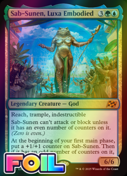 x1 Sab-Sunen, Luxa Embodied DFT Aetherdrift MTG 221 FOIL MYTHIC M/NM 1x - Image 1