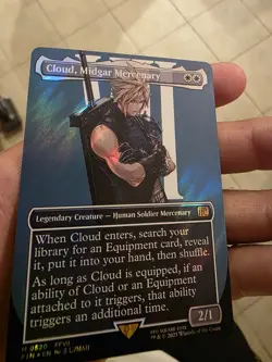 Cloud, Midgar Mercenary (Borderless) (Surge Foil) Final Fantasy Foil - Image 1