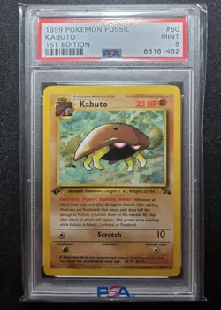 Pokemon TCG: Fossil 1st Edition Common Kabuto 50/62 #kabutoking Psa 9 - Image 1