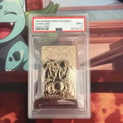 1999 BURGER KING POKEMON GOLD CARDS CHARIZARD PSA 9 - Image 1