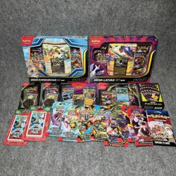 Pokemon TCG Mega Evolution Latias & Kagash EX Collection Box Booster Bundle Lot - Image 1