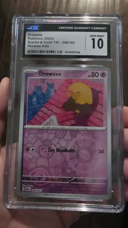 REVERSE HOLO Drowzee NM 096/165 Scarlet & Violet 151 Pokemon Card - Image 1