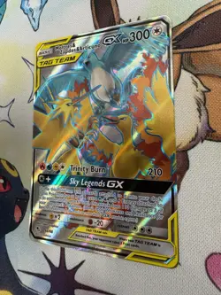 Moltres & Zapdos & Articuno GX (Tag Team) 66/68 Hidden Fates Holo Pokemon TCG NM - Image 3