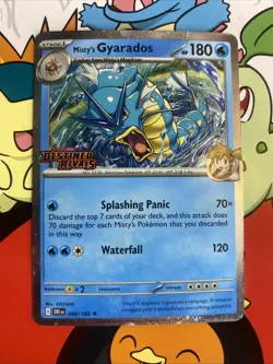 Pokemon Destined Rivals Misty's Gyarados Stamped Promo 49 /182 - Image 1