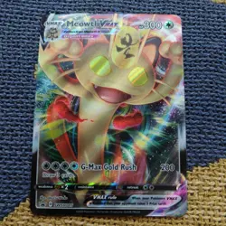 Pokemon TCG Meowth VMAX SWSH005 Black Star Promo Holo Card NM/M Pack Fresh - Image 1