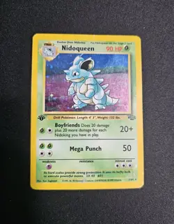 Nidoqueen Jungle Holo 1st Edition 7/64 Rare First - Pokemon TCG Card Damaged DMG - Image 1