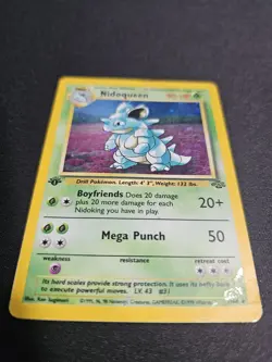 Nidoqueen Jungle Holo 1st Edition 7/64 Rare First - Pokemon TCG Card Damaged DMG - Image 3