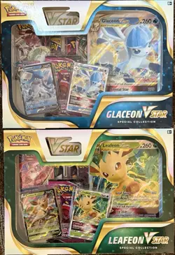 Pokemon TCG Glaceon & Leafeon VSTAR Special Collection Box SET - Factory Sealed - Image 1