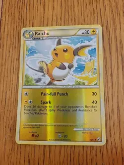 1x Raichu - 33/90 - Uncommon - Reverse Holo Moderately Played Pokemon-HGSS - Image 1