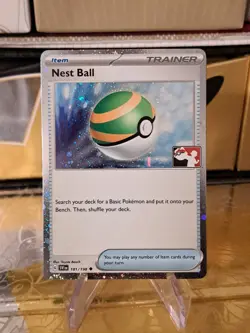 Nest Ball Holo Pokemon Prize Pack Series 3 Promo Pokemon Card NM/LP Play Stamp - Image 1