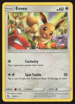 Hidden Fates Eevee (48) #48/68 Holo Rare Pokemon Card - Image 1