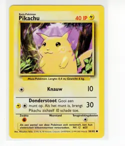 ~NL~ DUTCH Pikachu 58 Base Set Pokemon Card (g4) - Image 1