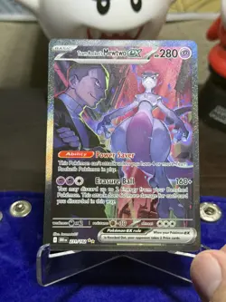 Pokemon TCG Team Rockets Mewtwo EX 231/182 Alt Art Destined Rivals English NM - Image 1