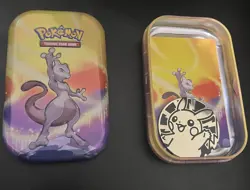 Pokemon TCG Kanto Power MewTwo Mini Tin *NO PACKS* - Image 1