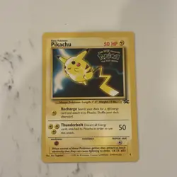 Pikachu #4 1999 WB Black Star Promo Pokemon the First Movie Pokemon TCG RARE !! - Image 1