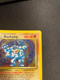 ?? Machamp Base Set 8/102 Holo 1st Edition Vintage Pokemon TCG LP- - Image 2