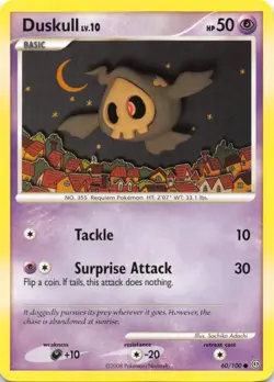 DUSKULL 60/100 - COMMON NON-HOLO - DP Stormfront - 2008 Pokemon CARD - NM/M - Image 1