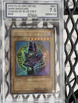 YuGiOh Dark Magician (LOB-005) 1st Edition US English AGS 7.5 - Image 2