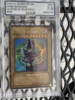 YuGiOh Dark Magician (LOB-005) 1st Edition US English AGS 7.5 - Image 5