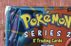 Topps Pokemon Series 2 -8 Trading Cards Including 1 Foil Card Factory Sealed - Image 3