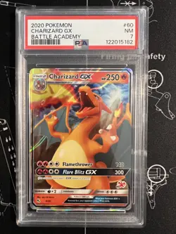 PSA 7 Graded Pokemon Card 2020 Charizard GX Battle Academy and 2 Waifu Cards - Image 2