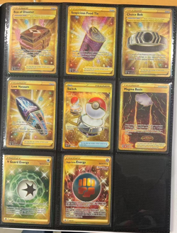Pokemon 8 Hyper Rare/gold Trainer/item/Pokemon tool Cards NM condition - Image 1