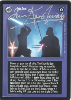 Star Wars CCG - Irvin Kershner † (Director) - signed card - autograph auto - Image 1
