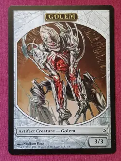 Magic The Gathering NEW PHYREXIA GOLEM token card MTG - Image 1