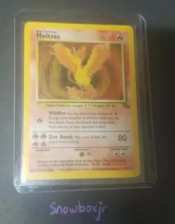 Rare 12/62 Moltres Holo - WOTC Pokemon Card1999 Fossil Set LP FREE SHIPPING - Image 5