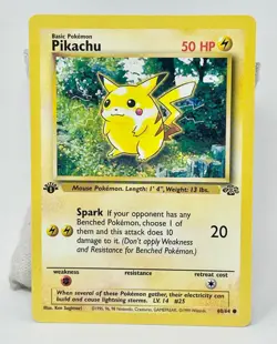 Pokemon Pikachu 1st Edition Jungle 60/64 1999 Wizards Card Non Holo (P-7) - Image 1