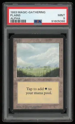 1993 MTG Magic the Gathering Card Alpha Plains Version 2 PSA 9 TCG - Image 1