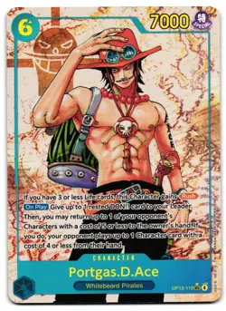 Portgas.D.Ace OP13-119 (Parallel) - Carrying On His Will Secret Rare - NM Card - Image 1