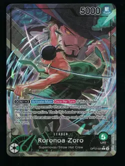 OP12-020 Roronoa Zoro (Alt Art Leader) ONE PIECE Card TCG English #2 - Image 1