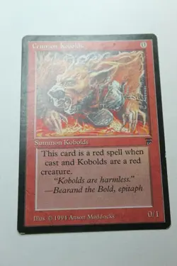 MTG Crimson Kobolds x1- -Legends-Mod/Hvy Play - Image 1