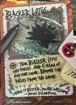 MTG - Blacker Lotus - Fanart Foil Secret Lair - Playtest / EDH - Image 1