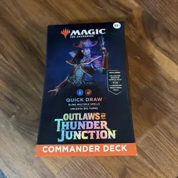 MTG Quick Draw *New Sealed* Outlaws Of Thunder Junction Commander Deck Ship OTJ - Image 1