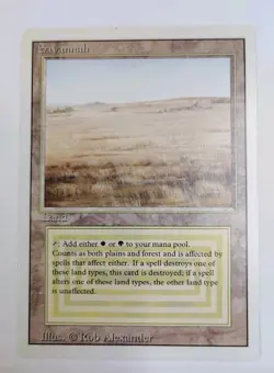 MTG - Savannah - Revised - W/G Dual Land - LP - Magic The Gathering cs01 - Image 2