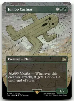 Jumbo Cactuar (Borderless) #343 MTG Final Fantasy FIN NM X1 - Image 1