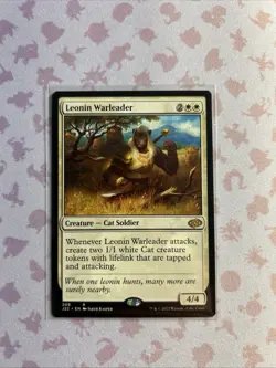 Leonin Warleader J22 Rare M/NM White Creature Cat Soldier MTG TCG CCG - Image 1