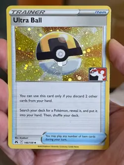 POKEMON ULTRA BALL 146/159 UNCOMMON COSMOS HOLO PLAY! PRIZE PACK CROWN ZENITH - Image 1