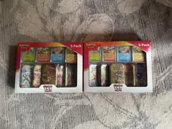 Pokemon Scarlet & Violet 151 Mini Tins 5-Pack Costco Bundle COMPLETE SET OF 2 - Image 1