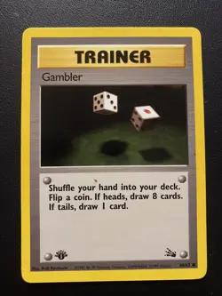 POKEMON TCG GAMBLER 60/62 FOSSIL SET 1ST EDITION COMMON!! - Image 1
