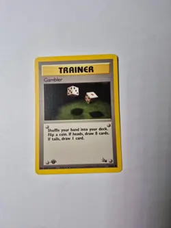 Gambler - 60/62 - 1st Edition Fossil - Common - Pokemon - Trainer - Image 1