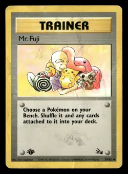 1999 Pokemon MR. FUJI 1st Edition Fossil 58/62 HP - Image 1