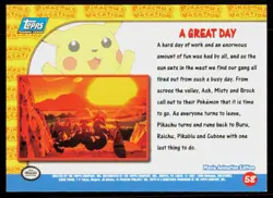 1999 Topps Pokemon Pikachus Vacation A Great Day #58 - Image 2